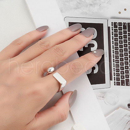 Geometric Shape Brass Cuff Rings for Women FS-WGB4AA4-01-1