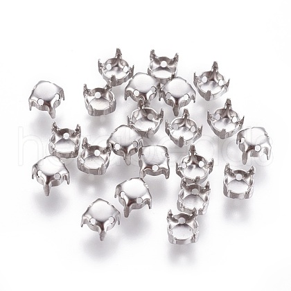 Non-Tarnish 316 Surgical Stainless Steel Sew on Prong Settings STAS-I118-05P-02-1