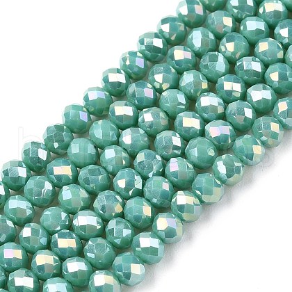 Electroplate Glass Beads Strands EGLA-A044-P3mm-B31-1
