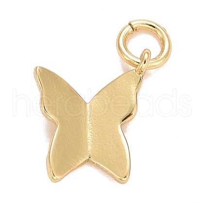 Rack Plating Real 18K Gold Plated Brass Pendants KK-E275-09G-1