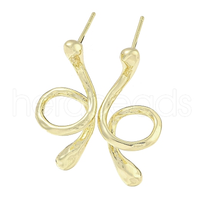 Brass Ear Studs Findings KK-R154-02G-1