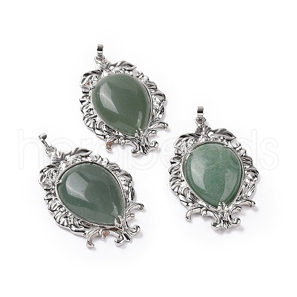 Natural Green Aventurine Big Pendants G-P496-01P-18-1
