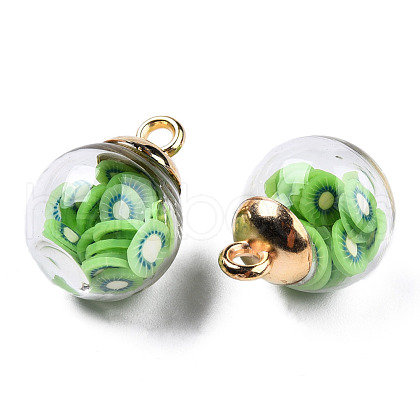 Glass Ball Pendants GLAA-TD003-01C-1