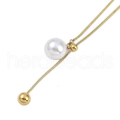 Ion Plating(IP) 304 Stainless Steel Snake Chain Necklaces NJEW-D080-08G-1