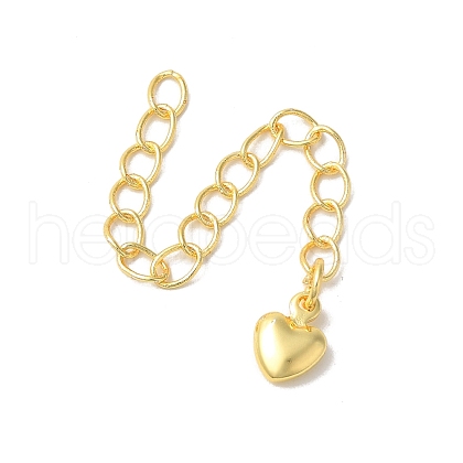 Rack Plating Brass Ends with Chain and Charms KK-F873-10G-1