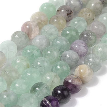 Natural Green Fluorite Beads Strands G-G184-A02-01-1