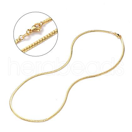 Brass Curb Chain Necklaces NJEW-I247-01G-1