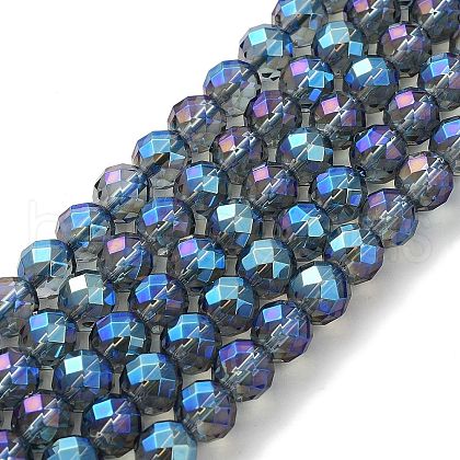 Electroplated Synthetic Quartz Crystal Beads Strands G-Z038-A02-01FR-1-1
