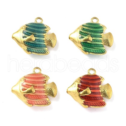 304 Stainless Steel Enamel Pendants STAS-D369-19G-1
