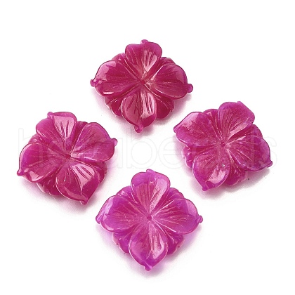 Dyed Natural White Jade Carved Beads G-S390-05-1