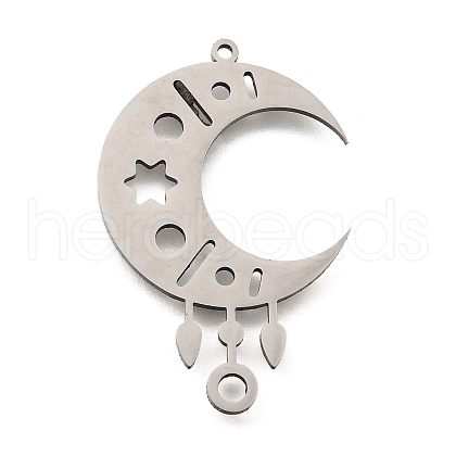 304 Stainless Steel Laser Cut Connector Charms STAS-S176-04P-1