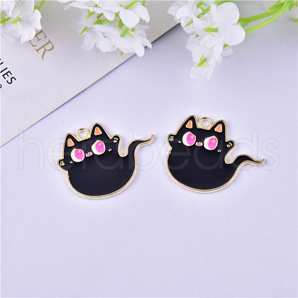 Halloween Theme Alloy Enamel Pendants HAWE-PW0001-075A-1