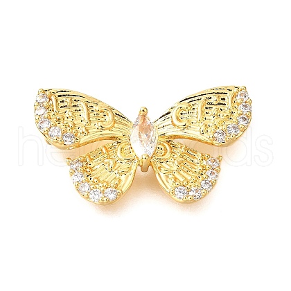 Brass Pave Clear Cubic Zirconia Links KK-D356-20G-1