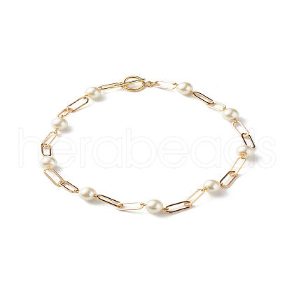 Glass Pearl Beaded Necklaces X1-NJEW-TA00005-1