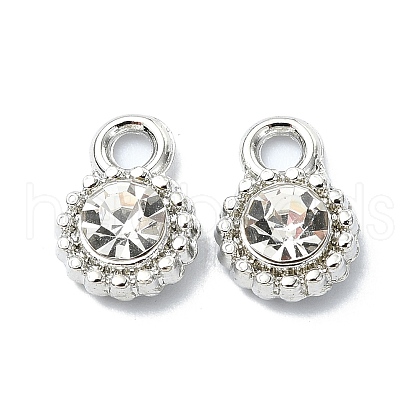 Rack Plating Alloy Rhinestone Charms FIND-M014-16C-P-1