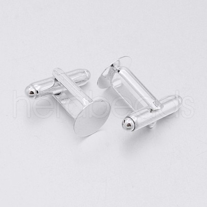 Brass Cuff Button X-KK-C2914-S-1