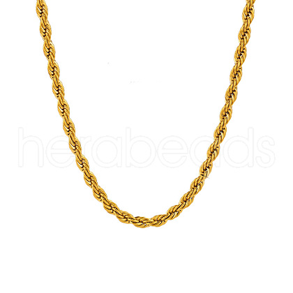 Stainless Steel Rope Chains Necklaces for Women PW-WG8237B-03-1
