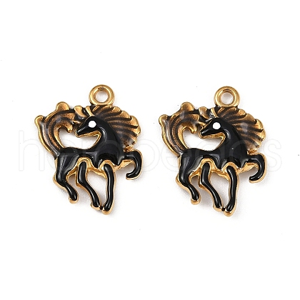 304 Stainless Steel Enamel Pendants STAS-Z140-02G-02-1