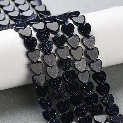 Synthetic Blue Goldstone Beads Strands G-M403-A50-02A-1