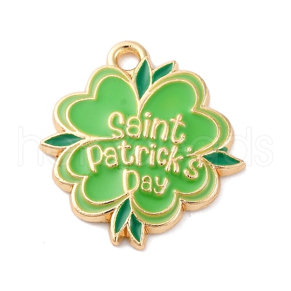 Saint Patrick's Day Alloy Enamel Pendants FIND-M060-24D-G-1