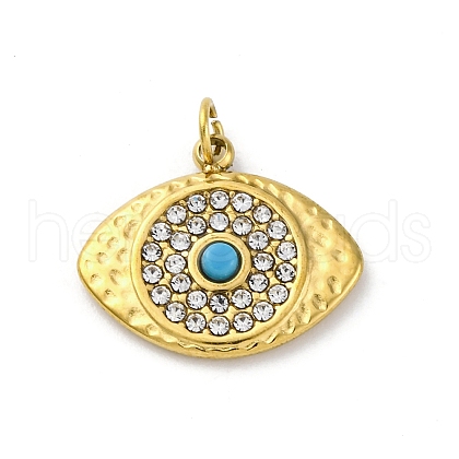 304 Stainless Steel Crystal Rhinestone Pendants STAS-E550-14G-1