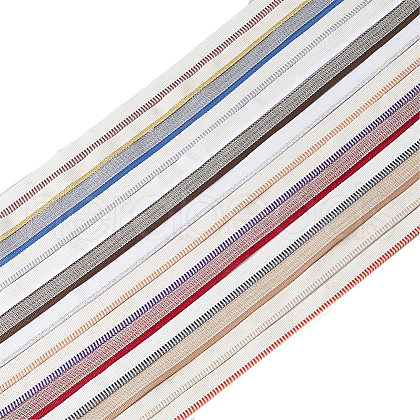 SUPERFINDINGS 14Pcs 14 Styles Polycotton & Polyester Ribbon OCOR-FH0001-35A-1