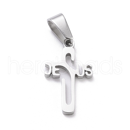 Non-Tarnish 304 Stainless Steel Pendants STAS-L216-34P-1