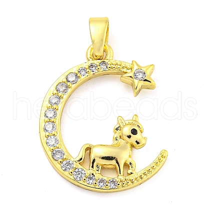 Brass Micro Pave Clear Cubic Zirconia Pendant FIND-Z044-03H-1