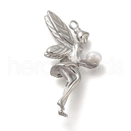 304 Stainless Steel Pendants STAS-P371-016P-1