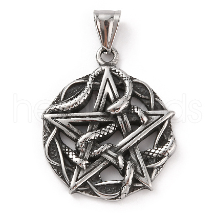 304 Stainless Steel Pendants STAS-A083-18AS-1