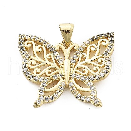 Brass Micro Pave Cubic Zirconia Pendants KK-A237-01D-G-1
