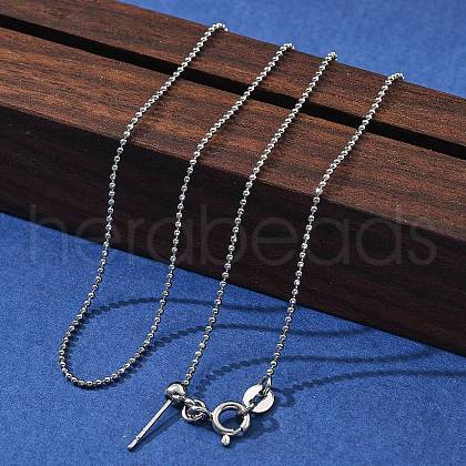 1mm Brass Ball Chain Adjustable Slider Necklaces KK-K398-28P-1
