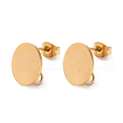 304 Stainless Steel Stud Earring Findings STAS-D371-02G-01-1
