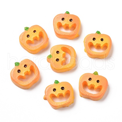 Halloween Opaque Resin Cabochons RESI-G038-01B-1