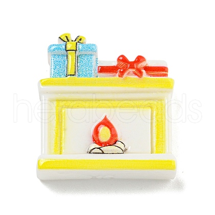 Christmas Opaque Resin Decoden Cabochons RESI-U006-04J-1