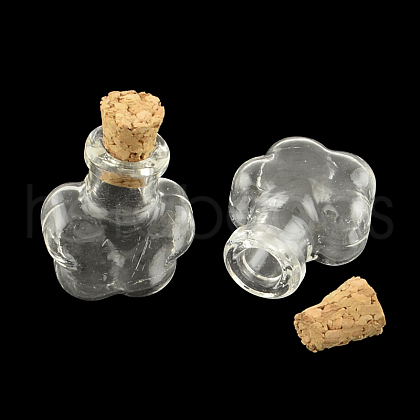 Flower Glass Bottle for Bead Containers X1-AJEW-R045-04-1
