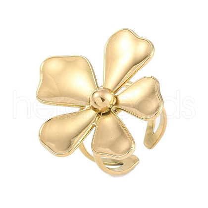 304 Stainless Steel Open Cuff Rings for Women RJEW-S410-01G-05-1