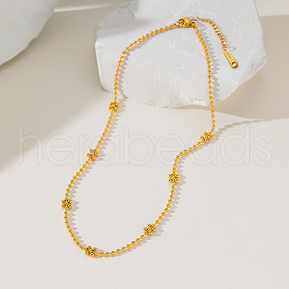 304 Stainless Steel Beaded Necklaces FS-WG0014C-01-1