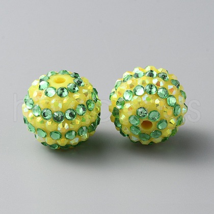 Saint Patrick's Day Theme Resin Rhinestone Beads RESI-TAC0004-28H-1