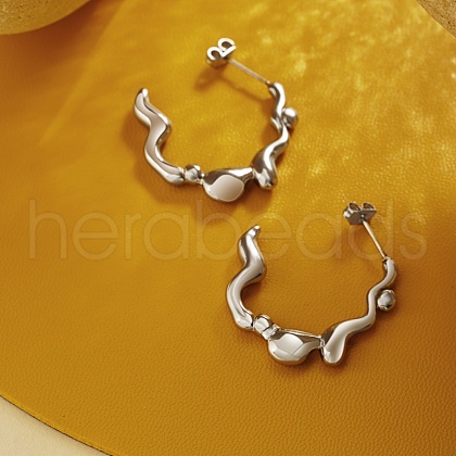 Stainless Steel Stud Earrings for Women PU1940-2-1