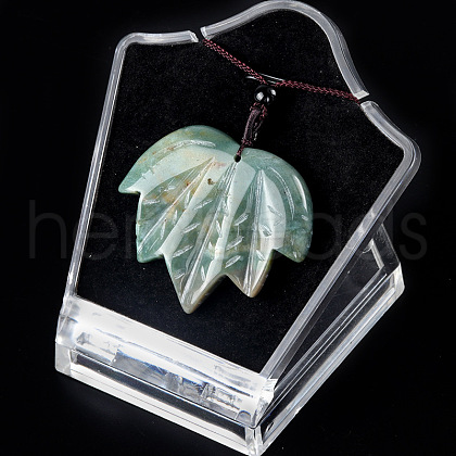 Natural Indian Agate Pendants Necklaces PW-WG25252-11-1