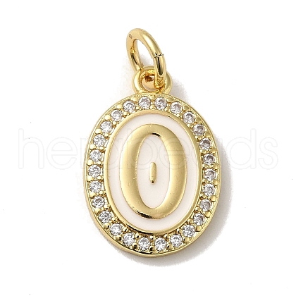 Brass Micro Pave Cubic Zirconia Pendants KK-K354-02G-O-1
