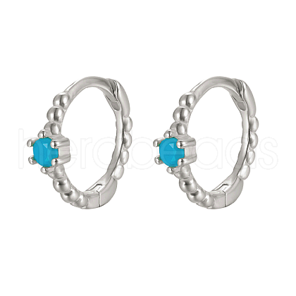 Vintage Elegant 925 Silver Cubic Zirconia Hoop Earrings AU2910-12-1
