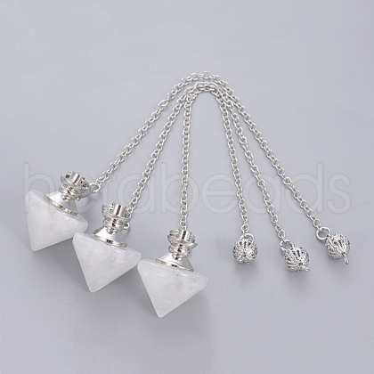 Natural Quartz Crystal Cone Dowsing Pendulums G-G771-D010-1