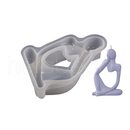 DIY Thinker Figurine Candle Silicone Statue Molds SIMO-B003-01B-1