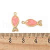304 Stainless Steel Enamel Pendants STAS-Z122-22G-02-3