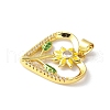 Brass Micro Pave Cubic Zirconia Pendants KK-A252-36G-2