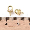 Brass with Cubic Zirconia Peg Bails KK-B087-13A-G-3