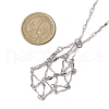 304 Stainless Steel Wavy Bar Link Chain Macrame Pouch Necklace Making NJEW-JN05065-03-2