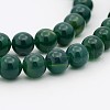 Natural Teal Jade Round Beads Strands G-P070-09-6mm-3